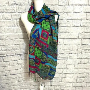 Nordstrom Colorful Scarf Made in Italy